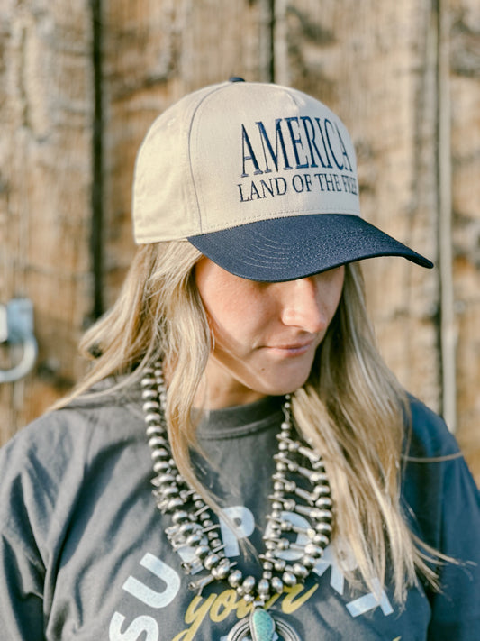 America Land of the Free Trucker Hat