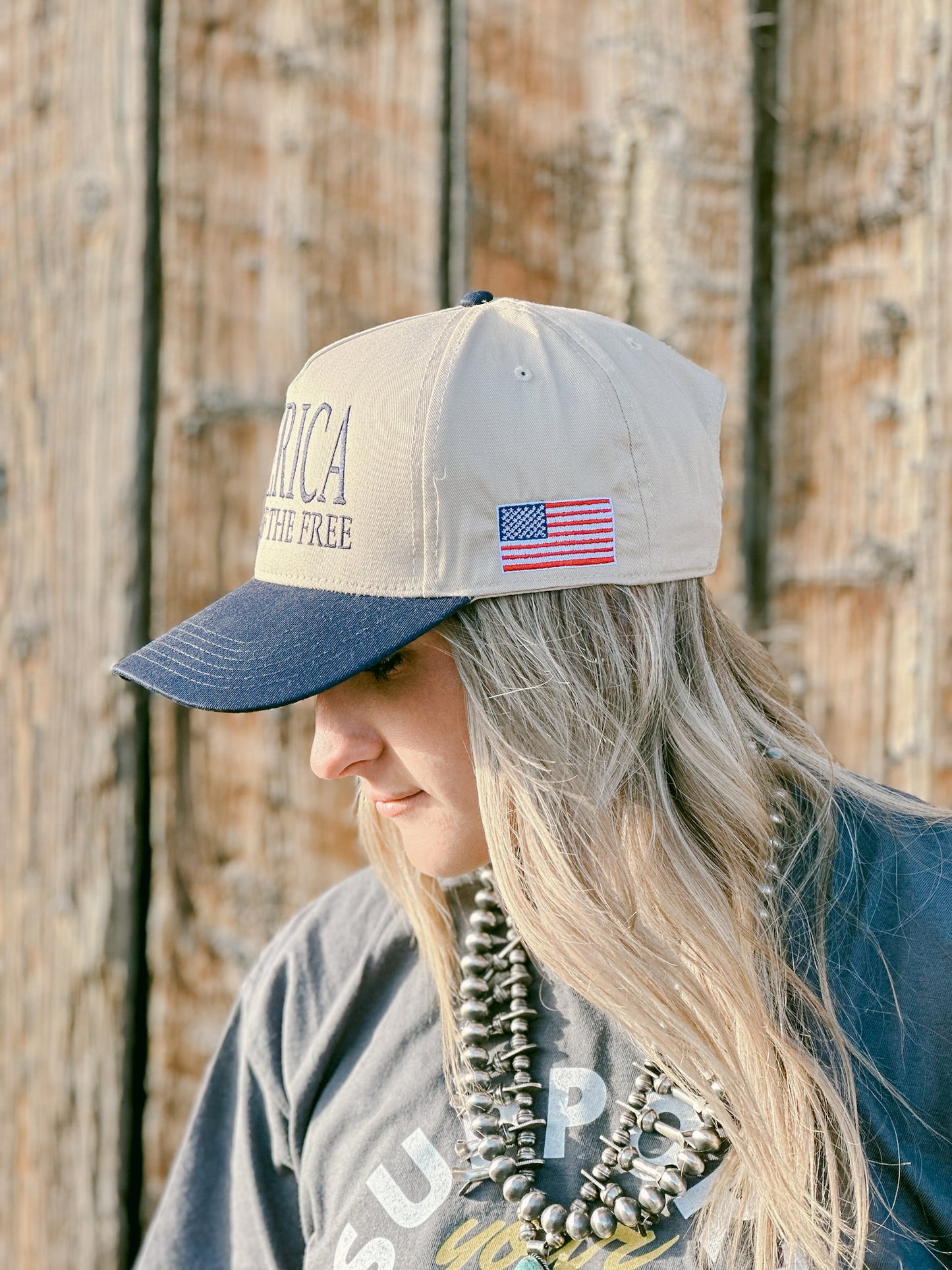 America Land of the Free Trucker Hat