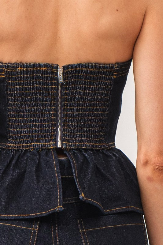 Denim Corset Top