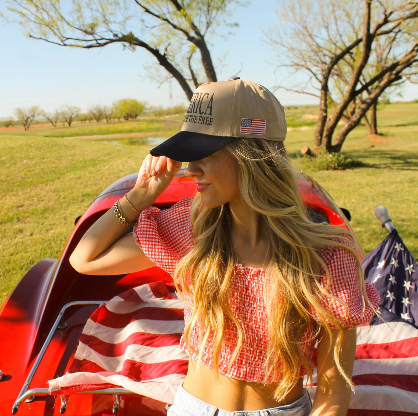 America Land of the Free Trucker Hat